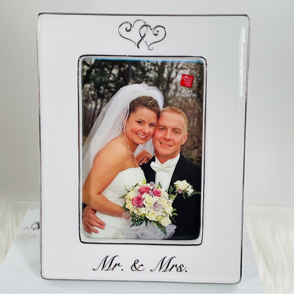RUSS Ceramic Mr. & Mrs. Photo Frame